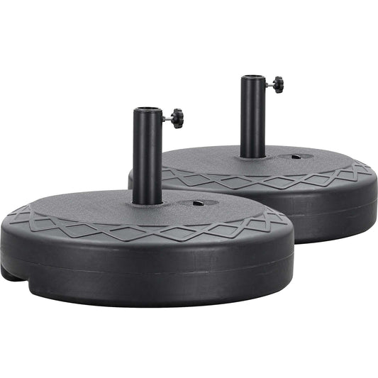 Autlaycil 2 pcs Patio Umbrella Base is Filled with 95 lbs of Sand or 67 lbs of Water, Holder Suit for Diameter 1.5-1.9 in Umbrella Pole