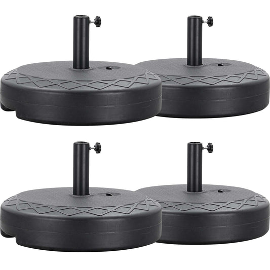 Autlaycil 4 pcs Patio Umbrella Base is Filled with 95 lbs of Sand or 67 lbs of Water, Holder Suit for Diameter 1.5-1.9 in Umbrella Pole