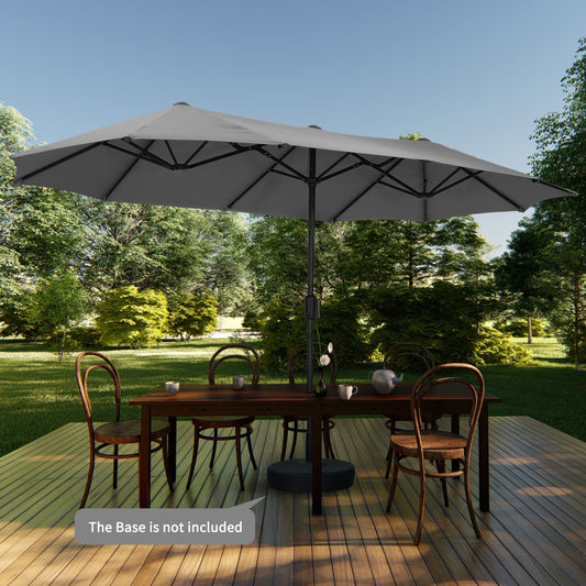 Autlaycil 13 FT Patio Umbrella with Sun Protection & Easy Crank for Deck Pool Patio, Grey