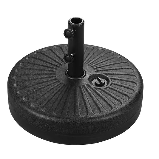 Autlaycil 20" Water or Sand Filled Umbrella Base Patio Standing Outdoor Living Heavy Duty, Adjustment Knob, Black