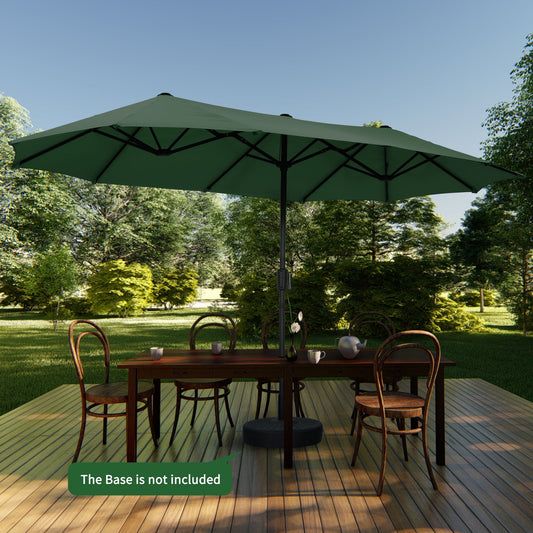 Autlaycil 13 FT Patio Umbrella with Sun Protection & Easy Crank for Deck Pool Patio, Green