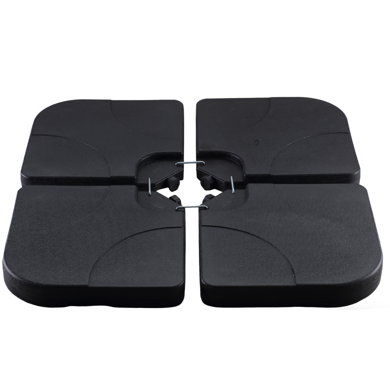 Autlaycil 4 PCS Offset Cantilever Umbrella Weighted Base, 4 PCS Cantilever Umbrella Weighted Base, Easy-Fill Spouts, 4 Connecting Pins, Carry Handles, Water Sand Weight Fillable HDPE Umbrella Stand